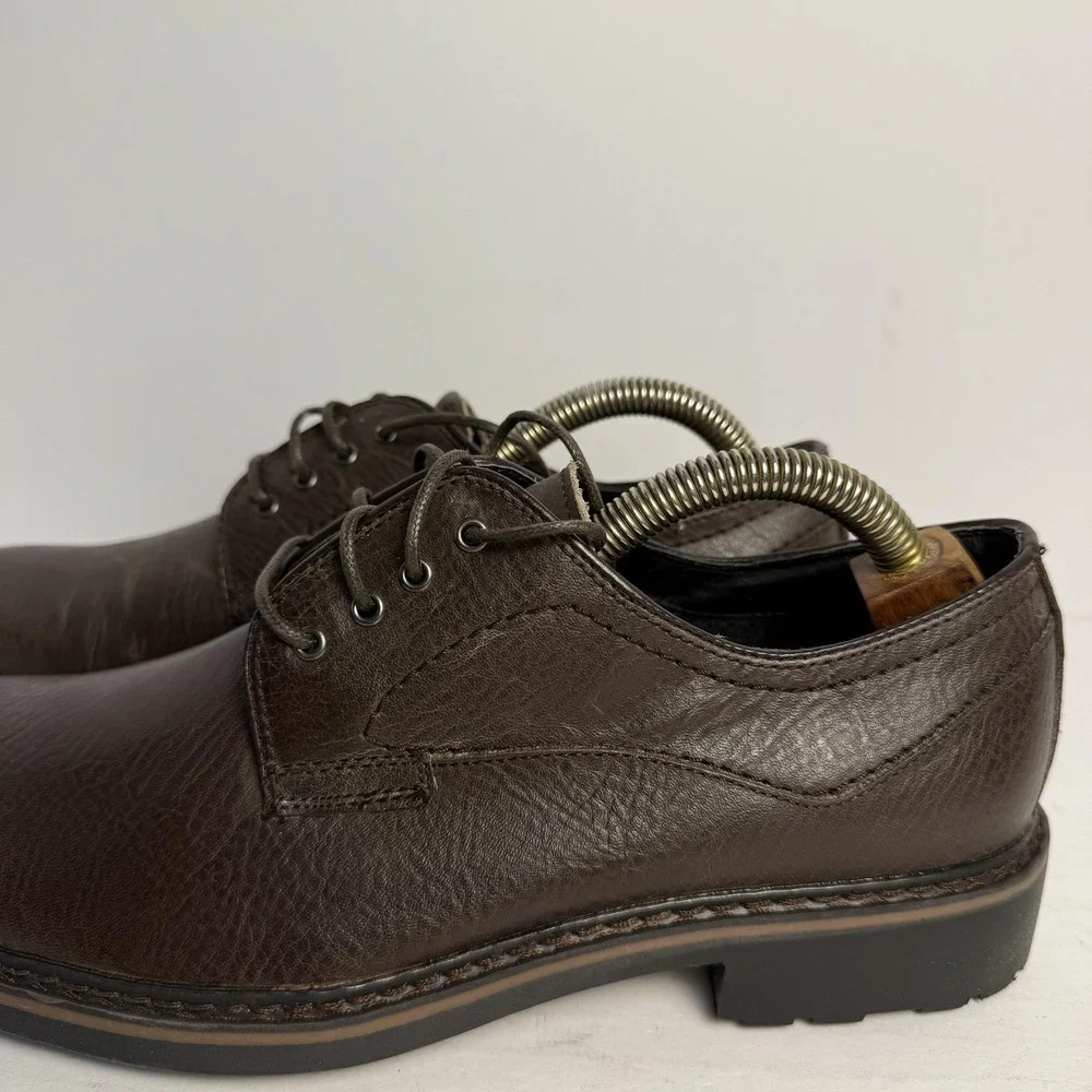 Joseph Abboud Ryan 201 Shoes Mens Size‎ 13 D Brown Leather Derby Dress Lace Up